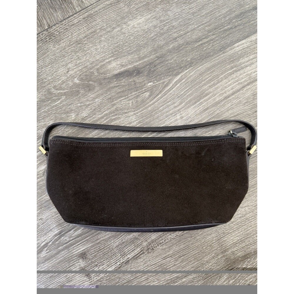Gucci Brown Leather Accessory Pouch Shoulder Bag 039.1108 Women Zip